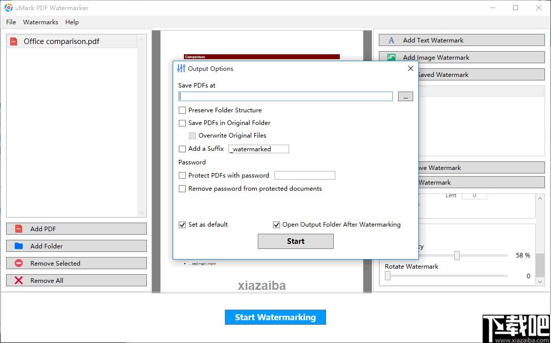 uMark PDF Watermarker下载,水印添加,PDF工具